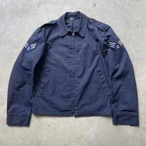 Vintage 1950s 1960s USAF Staff Sergeant Talon Zip‎ Utility Jacket Military 38L